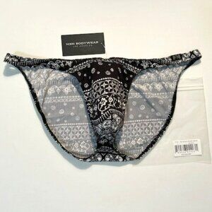 N2N Bodywear Size L Provence Micro Bikini - Black/White - Batik Design
